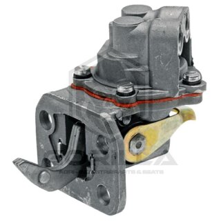 Membran-Förderpumpe | 4 Bohrungen | Lochabstand senkrecht = 25 mm | Lochabstand waagerecht = 45 mm | Flansch bis Ende Hebel = 27 mm