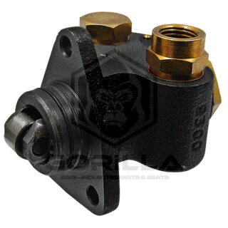 Förderpumpe | 3 Bohrungen | Lochabstand senkrecht = 50 mm | Lochabstand waagerecht = 34 mm | Flansch bis Ende Rolle = 23 mm