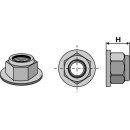 Self-locking collar nut - Polystop - M12x1,75 - 8.8