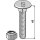 Flachrundschraube M10x1,5x45 mit Selbstsichernder Mutter