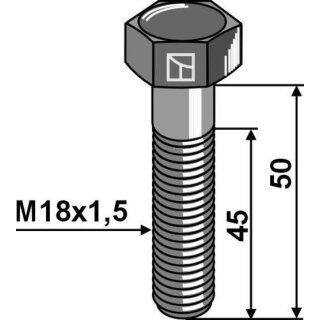 Sechskantschraube mit Feingewinde - M18x1,5x50 - 10.9