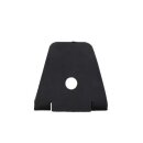 Scraper plate for rubber packer rollers