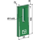 Greenflex plastic scraper for packer rolls