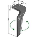 Tine for rotary harrows, left
