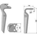 Tine for rotary harrows, right