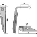 Tine for rotary harrows, left