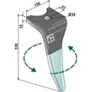 Tine for rotary harrows (DURAFACE), left