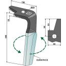 Tine for rotary harrows (DURAFACE), left