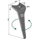 Tine for rotary harrows, left