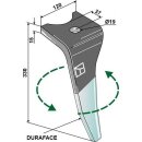 Tine for rotary harrows (DURAFACE), left