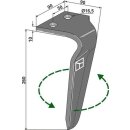 Tine for rotary harrows, left