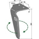 Tine for rotary harrows, right