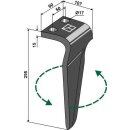 Tine for rotary harrows, left
