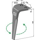 Tine for rotary harrows, left