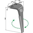 Tine for rotary harrows, right