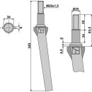 Tine for rotary harrows