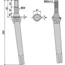 Tine for rotary harrows