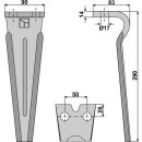 Tine for rotary harrows