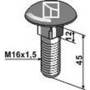 Flachrundschraube - M16x1,5