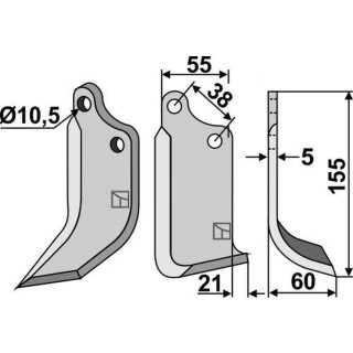 Fräsmesser, rechts