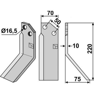 Fräsmesser, rechts