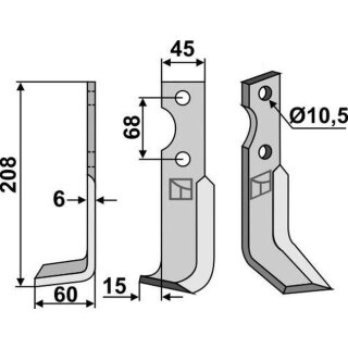 Fräsmesser, links