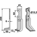 Fräsmesser, links