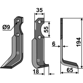 Fräsmesser, rechts