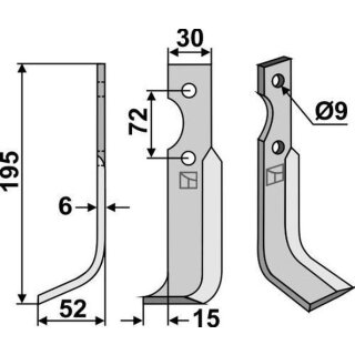 Fräsmesser, links