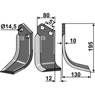 Fräsmesser, rechts