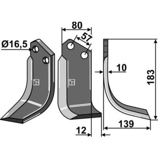 Fräsmesser, rechts