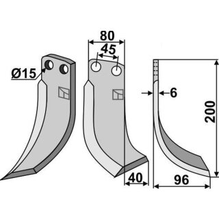Fräsmesser, rechts