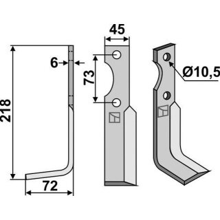 Fräsmesser, links