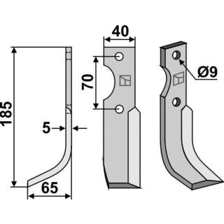 Fräsmesser, links