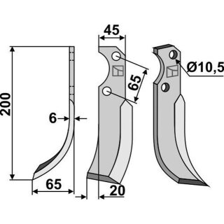 Fräsmesser, links