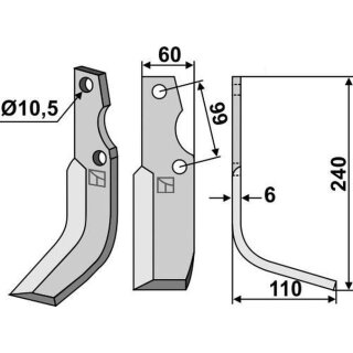 Fräsmesser, rechts