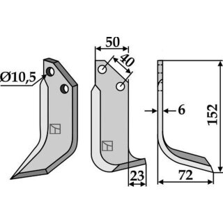 Fräsmesser, rechts
