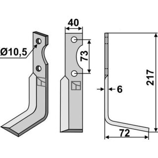 Fräsmesser, rechts