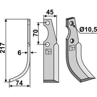 Fräsmesser, links