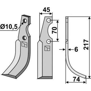 Fräsmesser, rechts