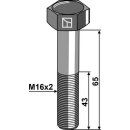 Sechskantschraube M16x2x65 ohne Mutter