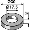 Washer Ø30x8xØ17,5 - DIN7989-2