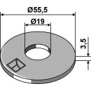 Unterlegscheibe Ø55,5x3,5xØ19 - ISO7093-1