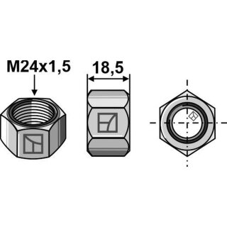 Nut M24x1,5 - galvanized