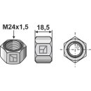 Mutter M24x1,5 - verzinkt - links Gewinde