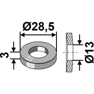 Washer Ø28,5x3xØ13