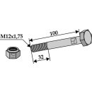 Hexagon Bolt M12x1,75x100 with self-locking nut