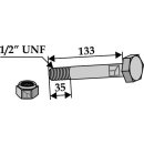 Hexagon Bolt with self-locking nut - 1/2UNF