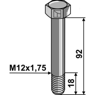 Bolt M12x1,75 - 12.9