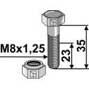 Sechskantschraube M8x1,25x35 mit Sicherungsmutter
